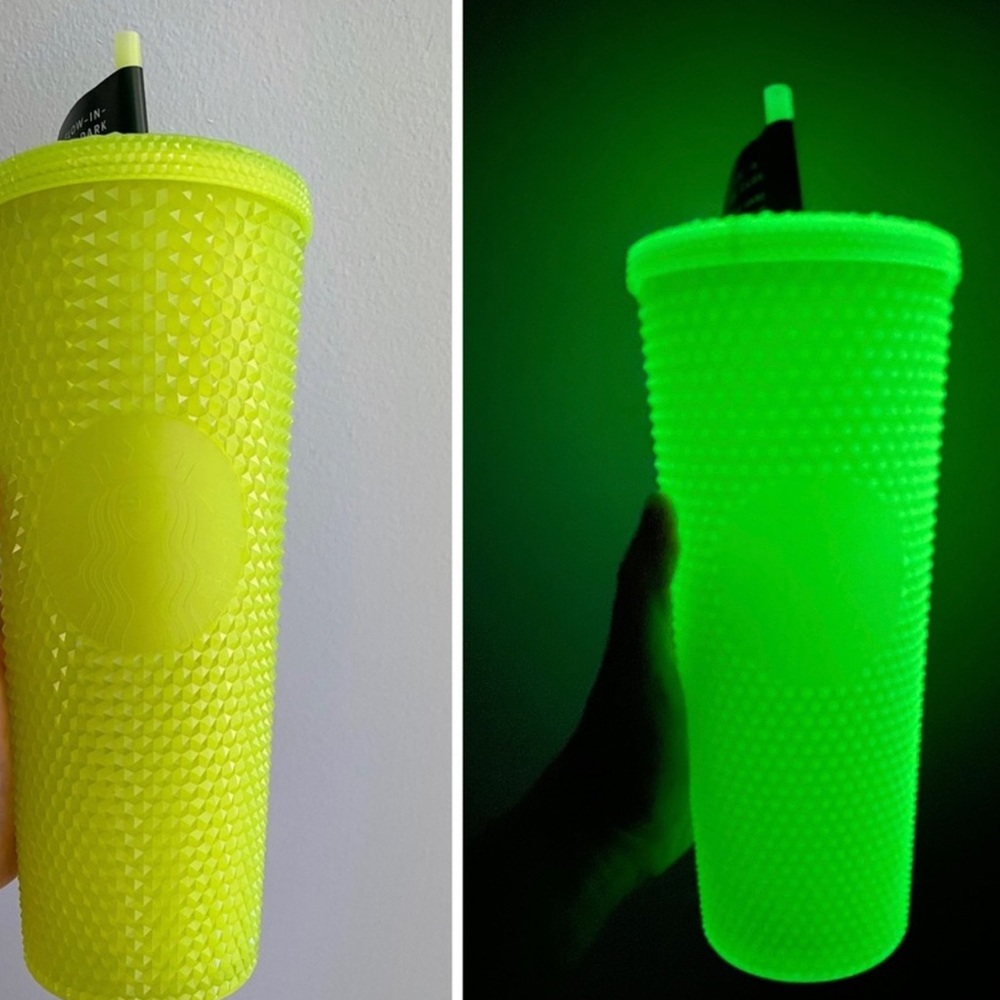Starbucks Halloween Glow in the Dark Lemongrass Bling Cold Cup 24 oz New 2022